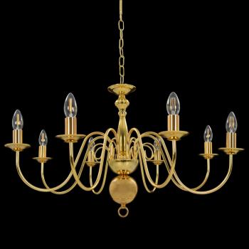 Kronleuchter Golden für 8 x E14 Glühbirnen