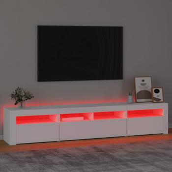 TV-Schrank mit LED-Leuchten Schwarz 210x35x40 cm