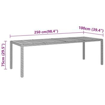 11-tlg. Garten-Essgruppe Poly Rattan Schwarz