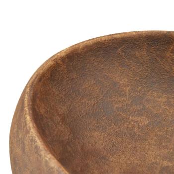 Aufsatzwaschbecken Braun Oval 59x40x15 cm Keramik