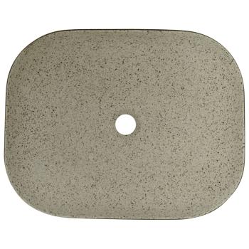 Aufsatzwaschbecken Grau Schwarz Rechteck 48x37,5x13,5cm Keramik