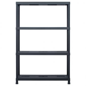 Lagerregal Schwarz 220 kg 90 x 40 x 138 cm Kunststoff