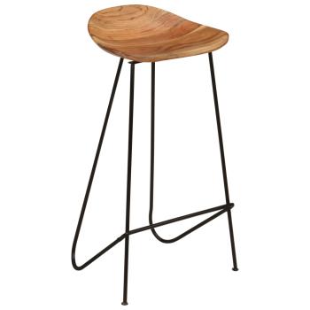 Barhocker 2 Stk. Massivholz Akazie