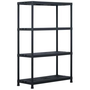Lagerregale 2 Stk. Schwarz 220 kg 90 x 40 x 138 cm Kunststoff