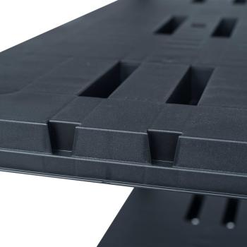 Lagerregale 2 Stk. Schwarz 220 kg 90 x 40 x 138 cm Kunststoff