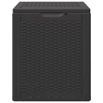 Garten-Aufbewahrungsbox 90 L Schwarz PP Rattan