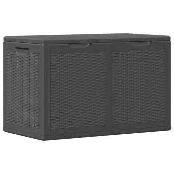 Garten-Aufbewahrungsbox 180 L Schwarz PP Rattan