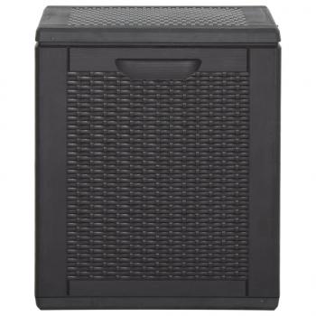 Garten-Aufbewahrungsbox 180 L Schwarz PP Rattan