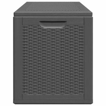 Garten-Aufbewahrungsbox 180 L Schwarz PP Rattan