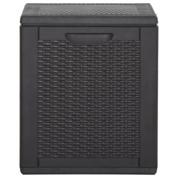 Garten-Aufbewahrungsbox 180 L Schwarz PP Rattan