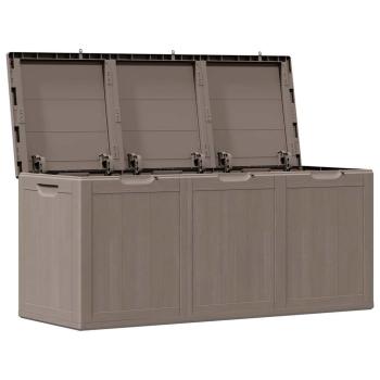 Garten-Aufbewahrungsbox 270 L Braun PP Rattan