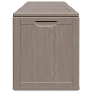 Garten-Aufbewahrungsbox 270 L Braun PP Rattan