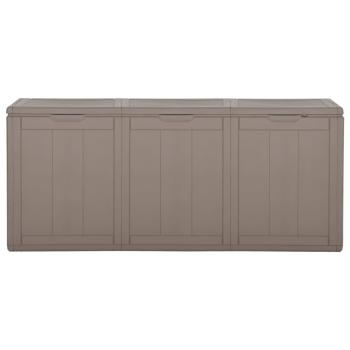 Garten-Aufbewahrungsbox 270 L Braun PP Rattan