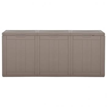 Garten-Aufbewahrungsbox 270 L Braun PP Rattan