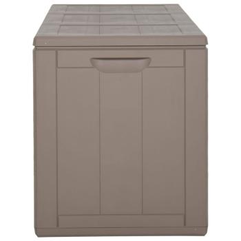 Garten-Aufbewahrungsbox 270 L Braun PP-Holzoptik