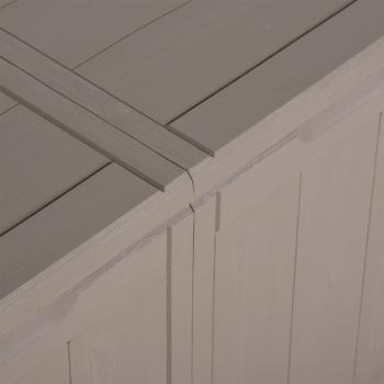 Garten-Aufbewahrungsbox 270 L Braun PP-Holzoptik
