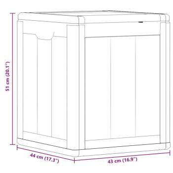 Garten-Aufbewahrungsbox 90 L Grau PP Rattan