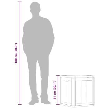 Garten-Aufbewahrungsbox 90 L Grau PP-Holzoptik