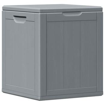 Garten-Aufbewahrungsbox 90 L Grau PP-Holzoptik