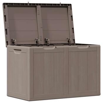 Garten-Aufbewahrungsbox 180 L Braun PP Rattan