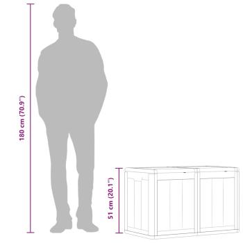 Garten-Aufbewahrungsbox 180 L Braun PP Rattan