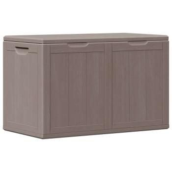 Garten-Aufbewahrungsbox 180 L Braun PP-Holzoptik