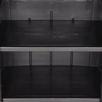 Gartenschrank Schwarz 65x45x172 cm PP Rattan