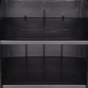 Gartenschrank Schwarz 65x45x172 cm PP Rattan