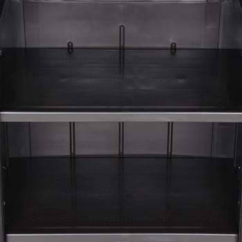 Gartenschrank Schwarz 65x45x172 cm PP Rattan