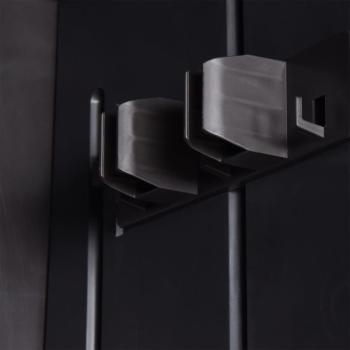 Gartenschrank Schwarz 65x45x172 cm PP Rattan