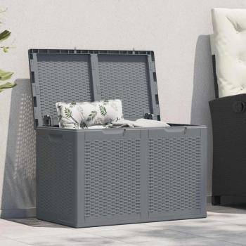 ARDEBO.de - Gartenbox Grau PP Rattan 180 L