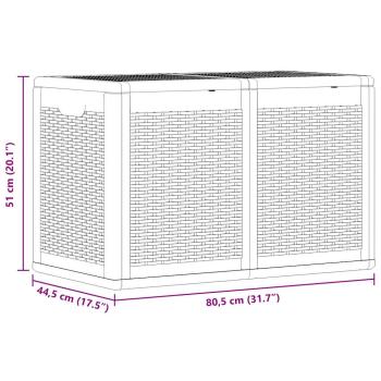 Gartenbox Grau PP Rattan 180 L