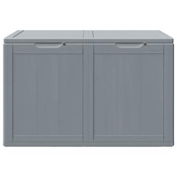 Garten-Aufbewahrungsbox 180 L Grau PP Rattan