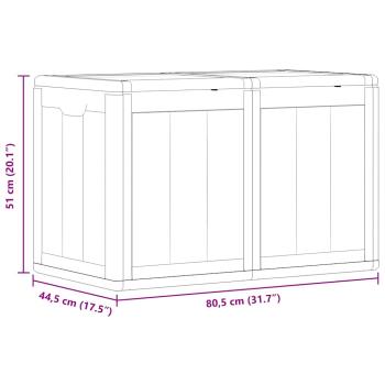 Garten-Aufbewahrungsbox 180 L Grau PP Rattan