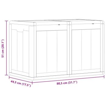 Garten-Aufbewahrungsbox 180 L Grau PP Rattan