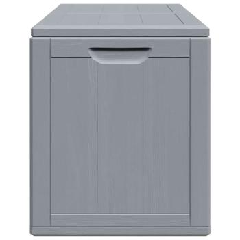 Garten-Aufbewahrungsbox 180 L Grau PP-Holzoptik