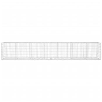 Gabionenwand mit Abdeckung Verzinkter Stahl 600x50x100 cm  