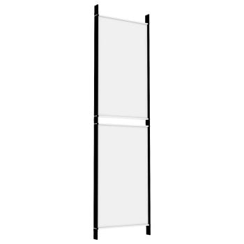 4-tlg. Paravent Weiß 200x180 cm Stoff