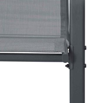 Stapelbare Gartenstühle 6 Stk. Grau Textilene