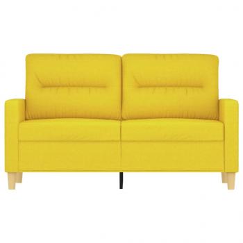 2-Sitzer-Sofa Hellgelb 120 cm Stoff