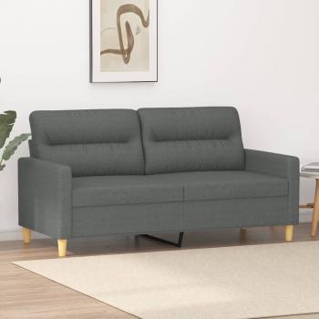 ARDEBO.de - 2-Sitzer-Sofa Dunkelgrau 140 cm Stoff