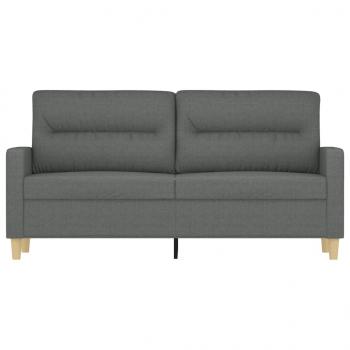 2-Sitzer-Sofa Dunkelgrau 140 cm Stoff