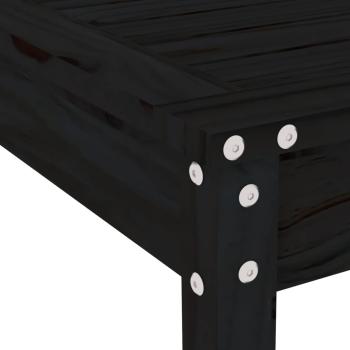 ARDEBO.de - 3-tlg. Garten-Bistro-Set Schwarz Massivholz Kiefer