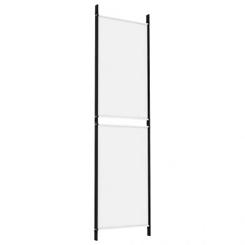 3-tlg. Paravent Weiß 150x180 cm Stoff