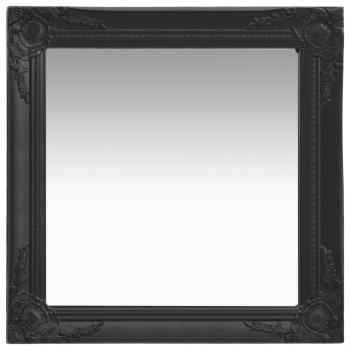ARDEBO.de - Wandspiegel im Barock-Stil 60x60 cm Schwarz