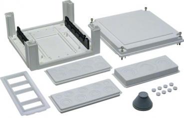 ARDEBO.de Hager U84S4 Kabelanschlusskasten, 324x307x149mm, IP54, SKII, für SaS-Träger-40mm, seitlich