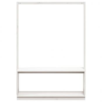Kleiderständer mit Schuhablage Weiß 113x40x157,5 cm Kiefernholz
