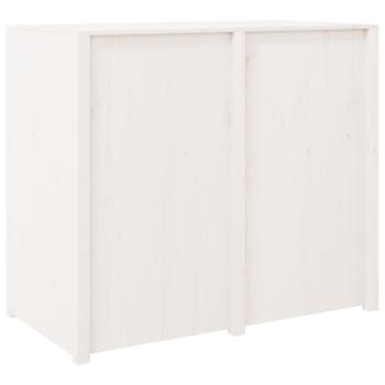 ARDEBO.de - Outdoor-Küchenschrank Weiß 106x55x92 cm Massivholz Kiefer
