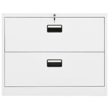 Aktenschrank Weiß 90x46x72,5 cm Stahl