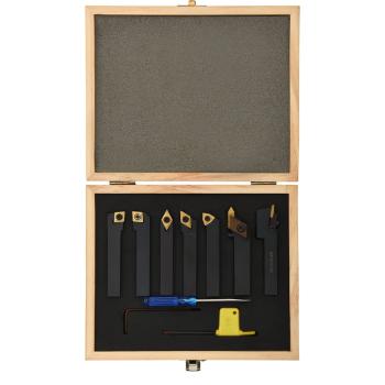 12-tlg. Drehmeißel-Set mit Wendeplatten 12x12 mm 80 mm